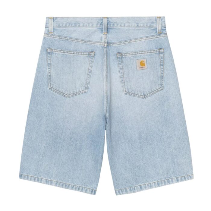 CARHARTT WIP LANDON SHORT BLUE HEAVY WORN BLEACHED - Image 6