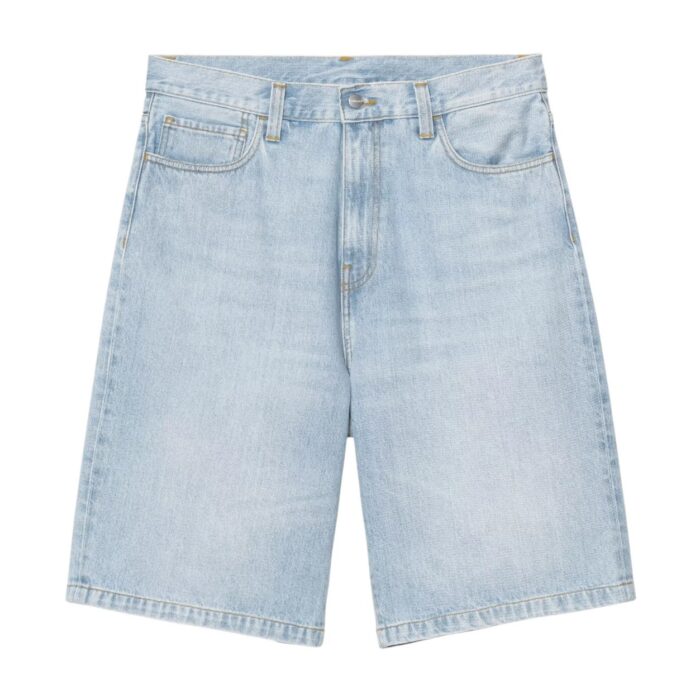 CARHARTT WIP LANDON SHORT BLUE HEAVY WORN BLEACHED - Image 5