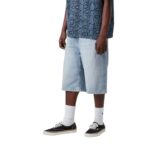 CARHARTT WIP LANGDON SHORT BLUE HEAVY WORN BLEACHED - Image 3
