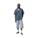 CARHARTT WIP LANGDON SHORT BLUE HEAVY WORN BLEACHED - Image 4