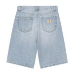 CARHARTT WIP LANGDON SHORT BLUE HEAVY WORN BLEACHED - Image 6