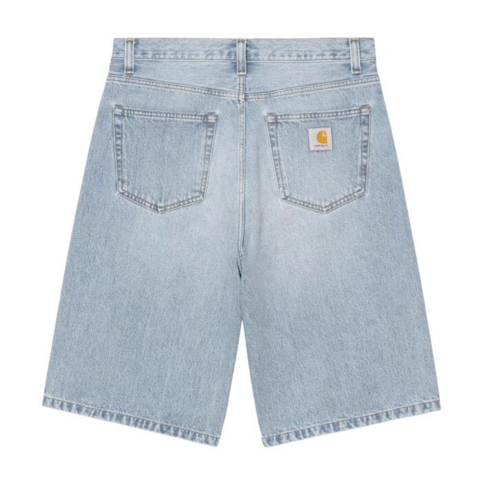 CARHARTT WIP LANGDON SHORT BLUE HEAVY WORN BLEACHED - Image 6