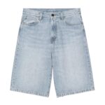 CARHARTT WIP LANGDON SHORT BLUE HEAVY WORN BLEACHED - Image 5