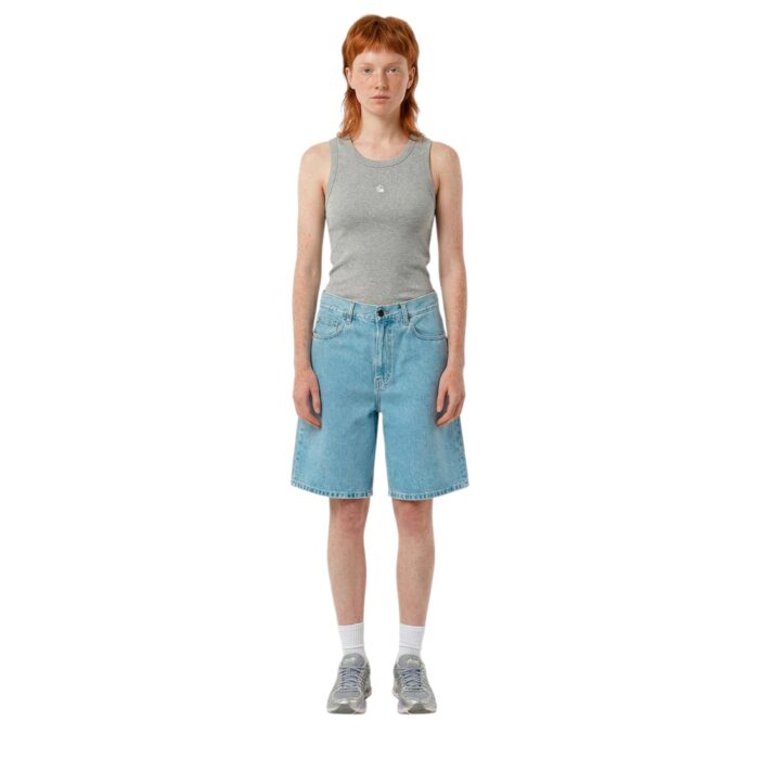 CARHARTT WIP W BRANDON SHORT BLUE STONE BLEACHED - Image 3