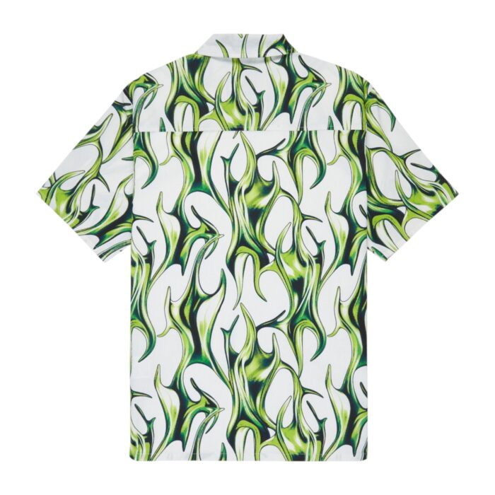 DC FULL ON RESORT SHIRT LIQUID FUEGO WHITE - Image 8