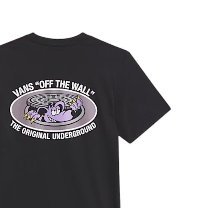 VANS BOYS DOWNSIDE T-SHIRT BLACK - Image 3