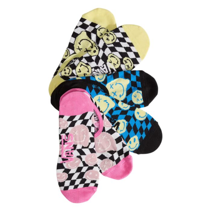 VANS PRINTED CANOODLE 3PK SOCKS FADED YELLOW - Image 2