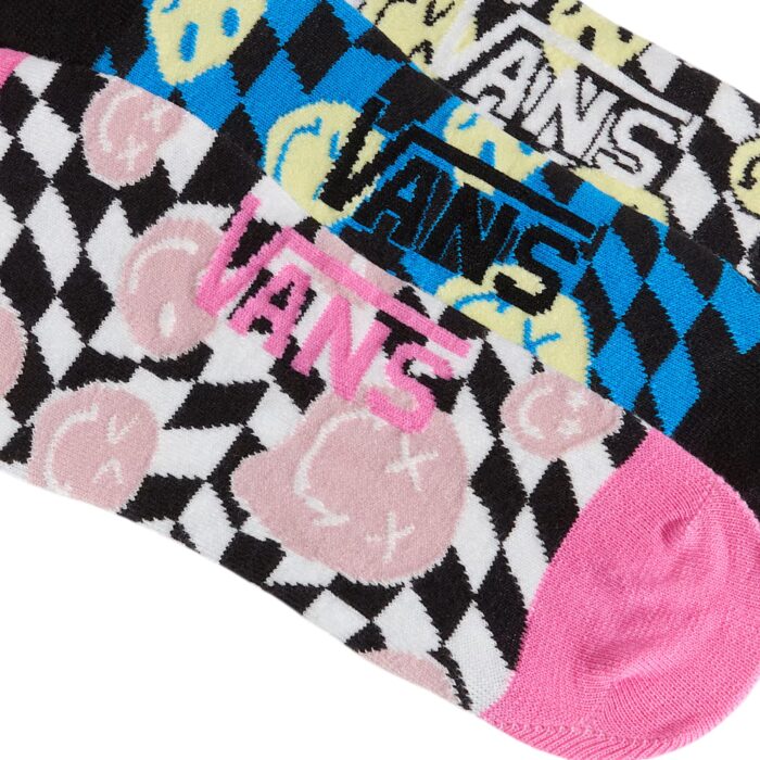 VANS PRINTED CANOODLE 3PK SOCKS FADED YELLOW - Image 3