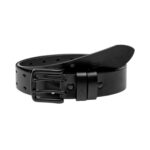 VOLCOM TWO SPIKE LEATHER BELT BLACK