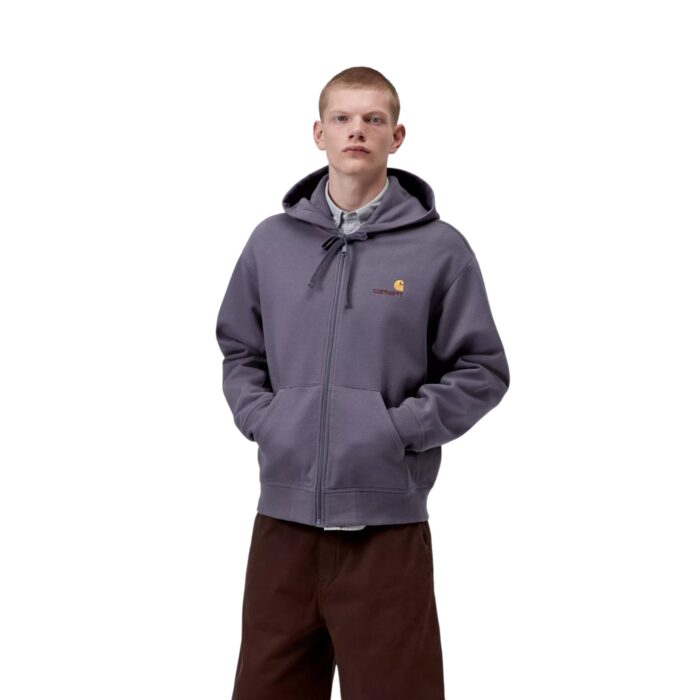 CARHARTT WIP AMERICAN SCRIPT ZIP HOODIE SHADY PURPLE - Image 3