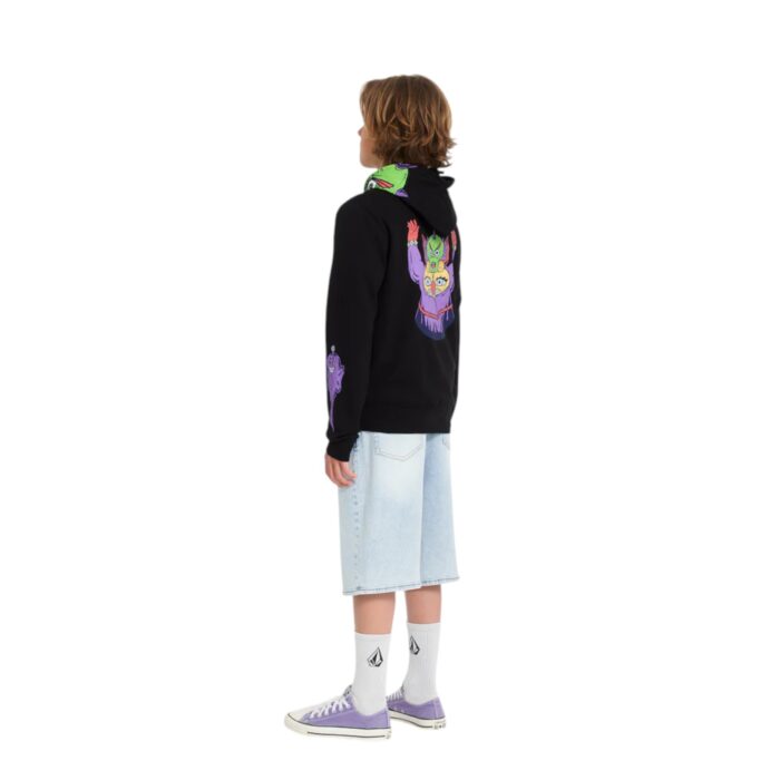 VOLCOM FA BEN SANAIR FULL ZIP HOODIE BLACK - Image 9