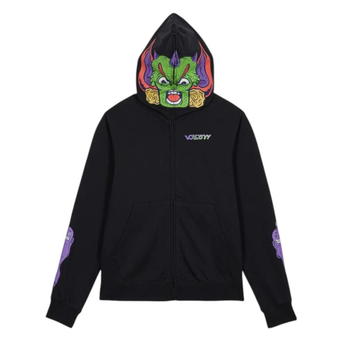 VOLCOM FA BEN SANAIR FULL ZIP HOODIE BLACK - Image 2