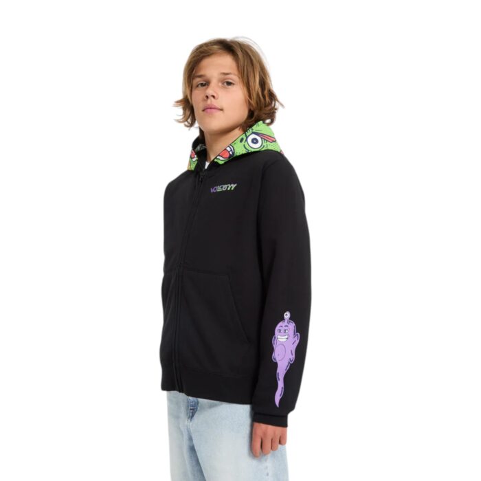 VOLCOM FA BEN SANAIR FULL ZIP HOODIE BLACK - Image 5