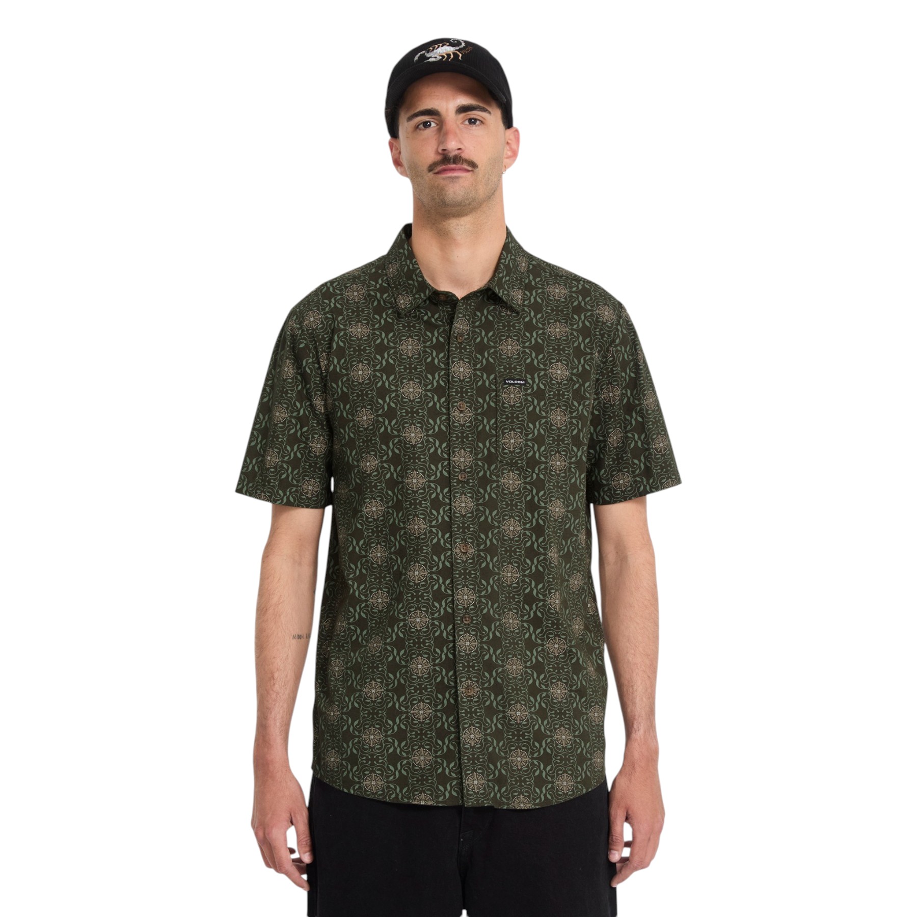 VOLCOM SCALOP STONE SHIRT AQUADRON GREEN A0412624-SQD S M L XL 70E (1)-Photoroom 2 VOLCOM SCALER STONE SHIRT AQUADRON GREEN - Image 1