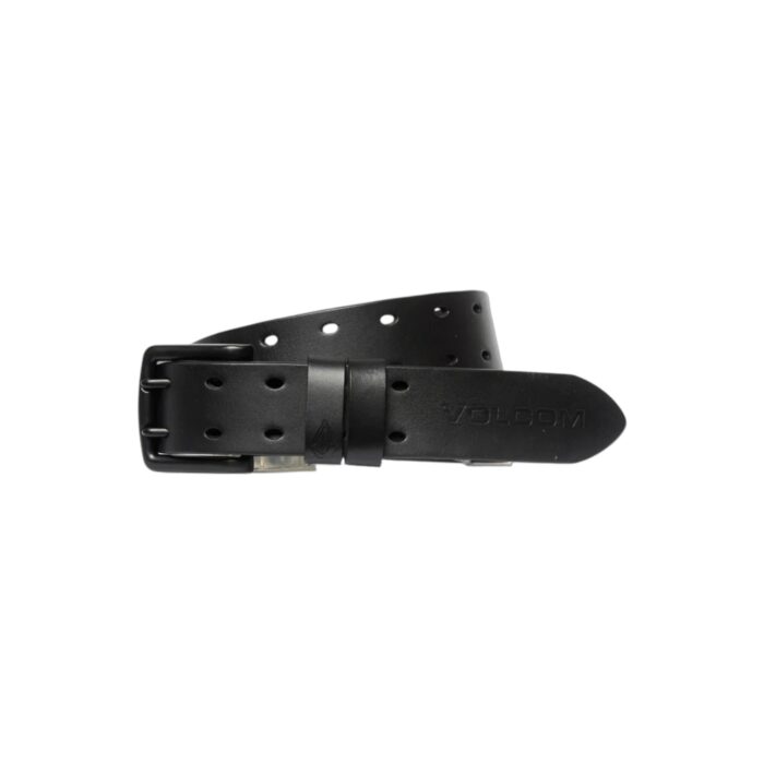 VOLCOM TWO SPIKE LEATHER BELT BLACK - Image 3