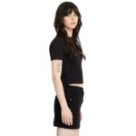 VOLCOM VOLCOMSTONE TIGHT CROP TOP BLACK - Image 3