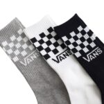 VANS CLASSIC CHECK CREW 3 PACK SOCKS BLACK WHITE - Εικόνα 3