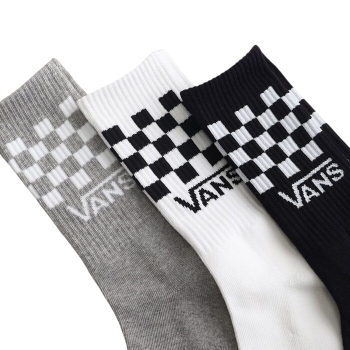 VANS CLASSIC CHECK CREW 3 PACK SOCKS BLACK WHITE - Εικόνα 3