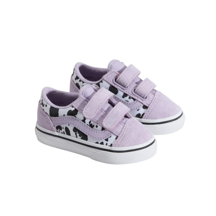 VANS TODDLER OLD SKOOL V SHOES COW SOFT PURPLE - Image 2
