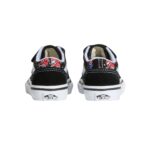 VANS TODDLER OLD SKOOL V SHOES GLOW BONES BLACK TRUE WHITE - Image 4