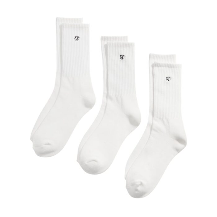 VANS X ROWAN CREW 3 PACK SOCKS WHITE - Image 2