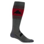 BURTON PERFORMANCE LIGHTWEIGHT 2 PACK SNOW SOCKS GERANIUM RED
