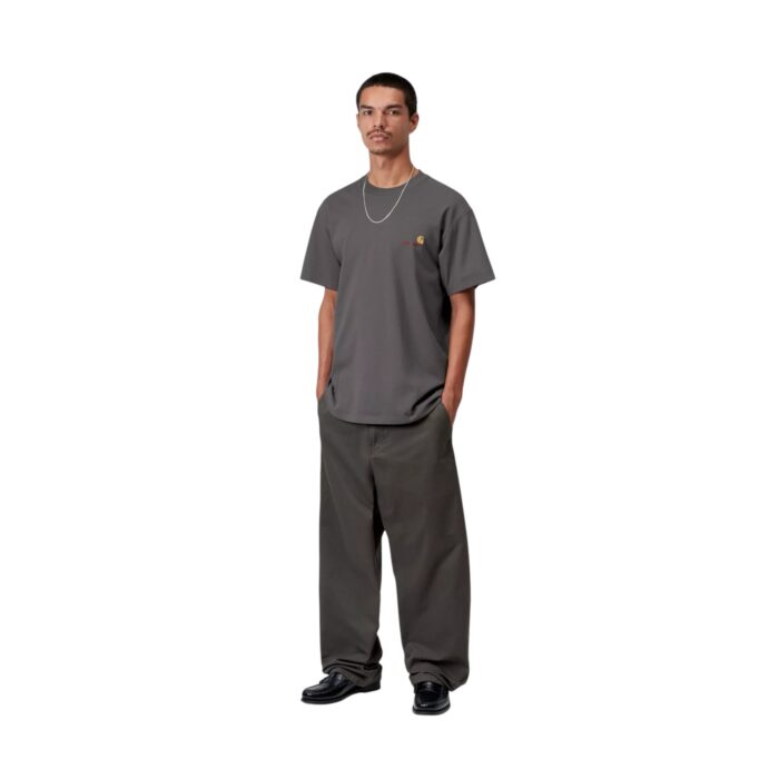 CARHARTT WIP AMERICAN SCRIPT T-SHIRT GRAPHITE - Εικόνα 5