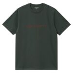 CARHARTT WIP SCRIPT T-SHIRT DARK SCARAB PALISANDER