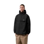 CARHARTT WIP WINDBREAKER PULLOVER (WINTER) BLACK WHITE - Image 3