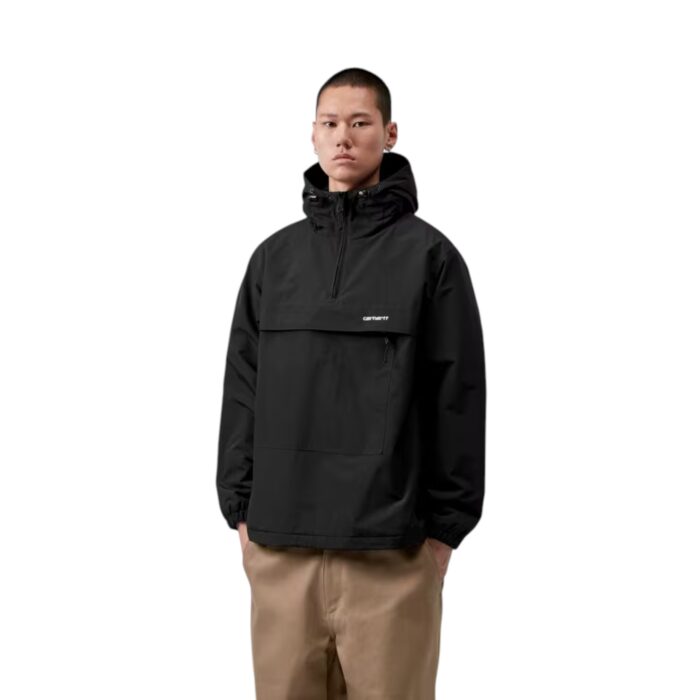 CARHARTT WIP WINDBREAKER PULLOVER (WINTER) BLACK WHITE - Image 3