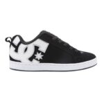 DC COURT GRAFFIK SHOES BLACK WHITE STENCIL