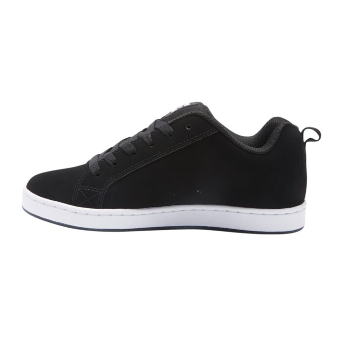 DC COURT GRAFFIK SHOES BLACK WHITE STENCIL - Image 3
