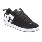 DC COURT GRAFFIK SHOES BLACK WHITE STENCIL - Image 2