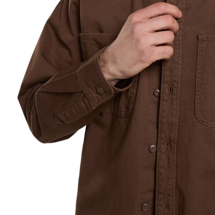 DICKIES 247 GARMENT DYED WORK SHIRT TIMBER BROWN - Image 3