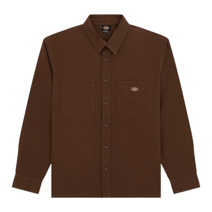 DICKIES 247 GARMENT DYED WORK SHIRT TIMBER BROWN - Image 6