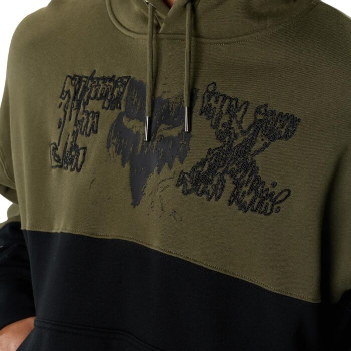 FOX ABYSS HOODIE OLIVE GREEN - Image 6