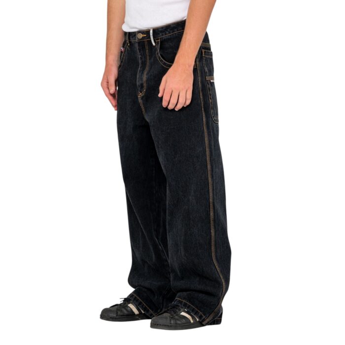 RUSTY BIG FOOT BAGGY JEAN BLACK OUT - Εικόνα 3