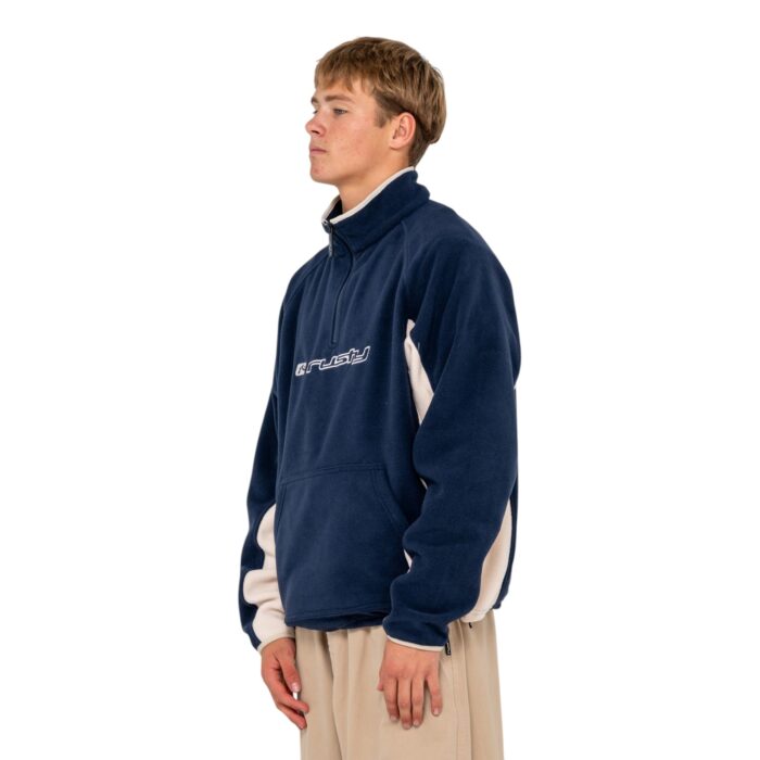 RUSTY BLIZZARD QUARTER ZIP POLAR FLEECE NAVY BLUE - Εικόνα 3