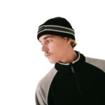 RUSTY BONES REVERSIBLE BEANIE BLACK - Image 3