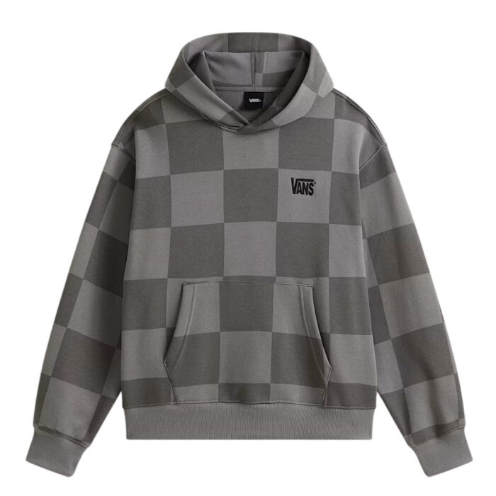 VANS STRETCH LOGO CHECKERBOARD HOODIE PEWTER - Εικόνα 5