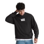 VANS STRETCH LOGO CREW SWEATSHIRT BLACK
