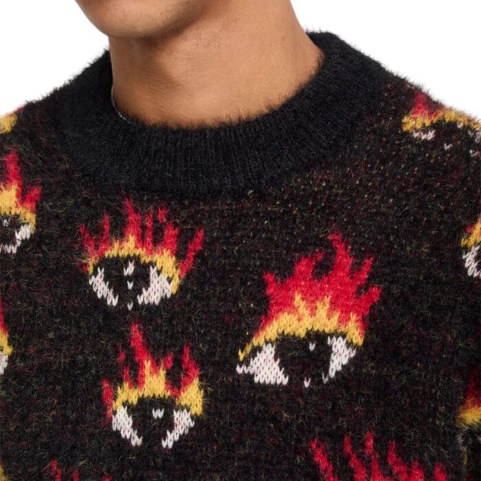 VOLCOM FA OZZY EYES SWEATER BLACK - Image 5