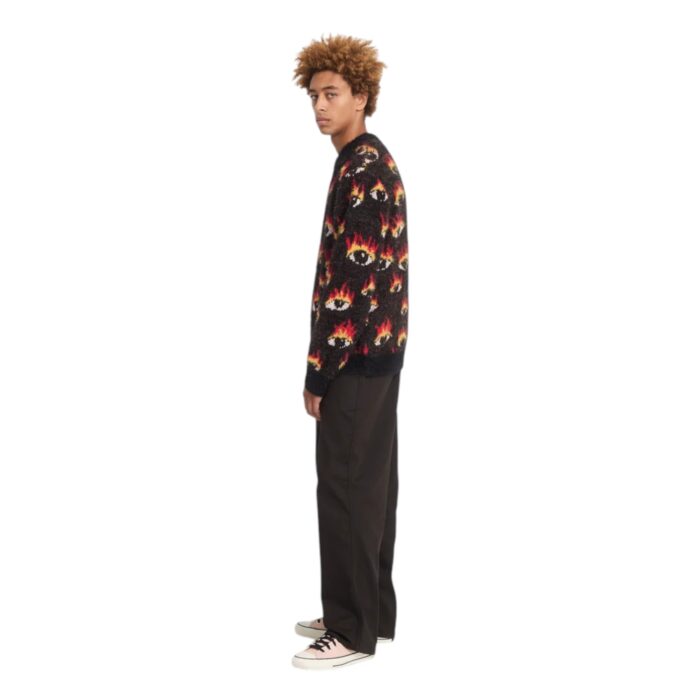 VOLCOM FA OZZY EYES SWEATER BLACK - Image 7