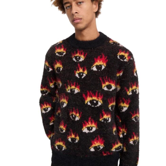 VOLCOM FA OZZY EYES SWEATER BLACK - Image 4