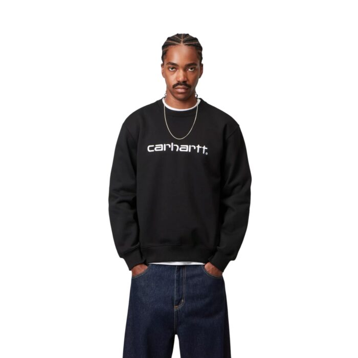 CARHARTT WIP CARHARTT SWEATSHIRT BLACK WHITE - Εικόνα 3