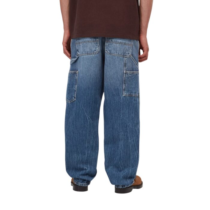 CARHARTT WIP SINGLE KNEE PANT BLUE MARBLE USED WASH - Εικόνα 2