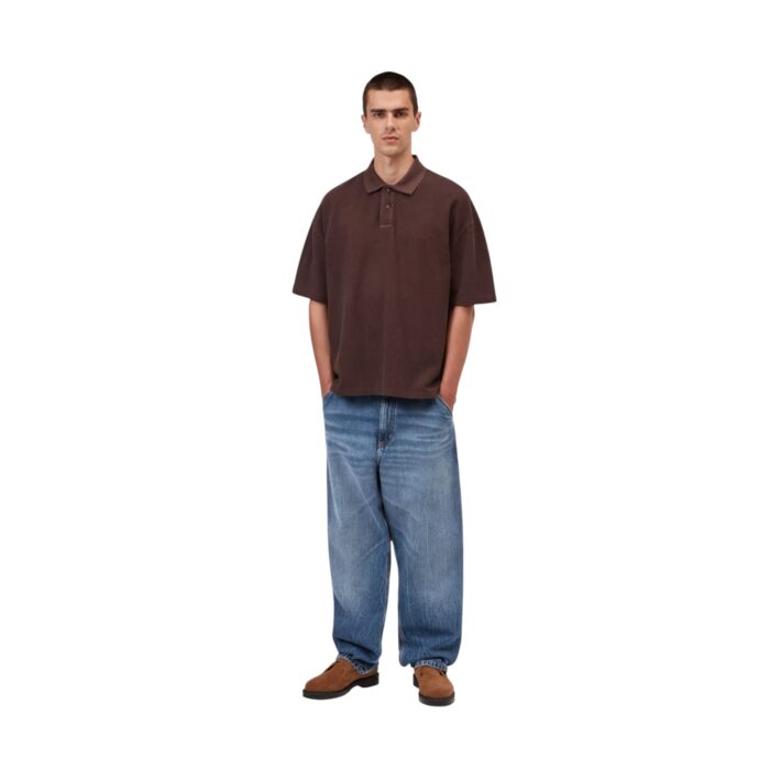 CARHARTT WIP SINGLE KNEE PANT BLUE MARBLE USED WASH - Εικόνα 4
