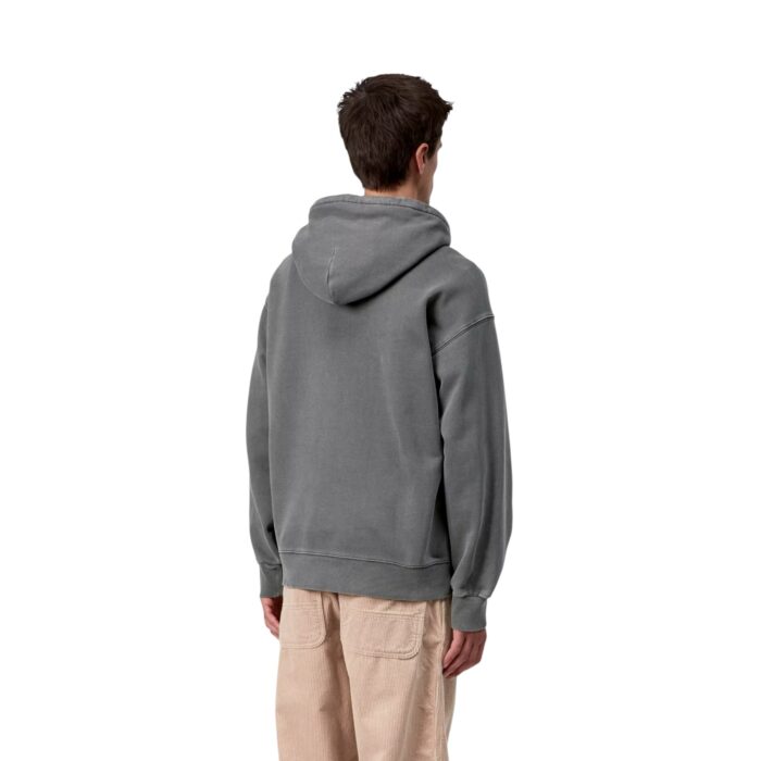 CARHARTT WIP VISTA HOODIE BLACK GARMENT DYED - Εικόνα 4