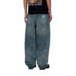 CARHARTT WIP W BRANDON PANT BLUE WORN USED WASH - Εικόνα 2