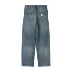 CARHARTT WIP W BRANDON PANT BLUE WORN USED WASH - Εικόνα 6